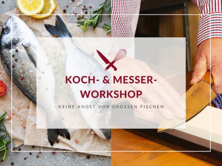 Grafik Koch- und Messer-Workshop Große Fische Heidelberger Schloss Martin Scharff